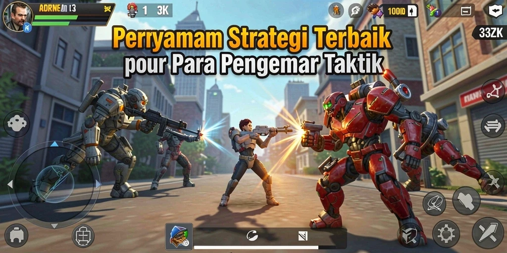 Tangkapan layar 33ZK menampilkan pertempuran strategi yang mendebarkan.