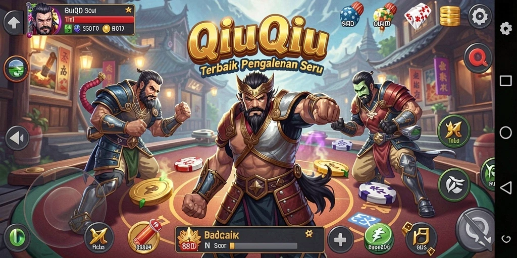 Tampilan gameplay seru dari 88ID dengan QiuQiu yang menantang.