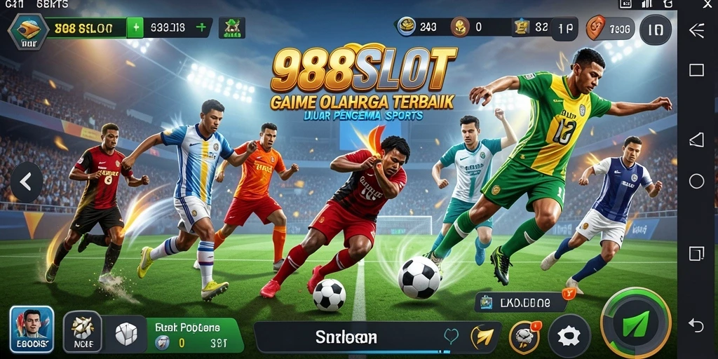 Tampilan gameplay <strong>988SLOT</strong> yang menarik dan penuh aksi olahraga.