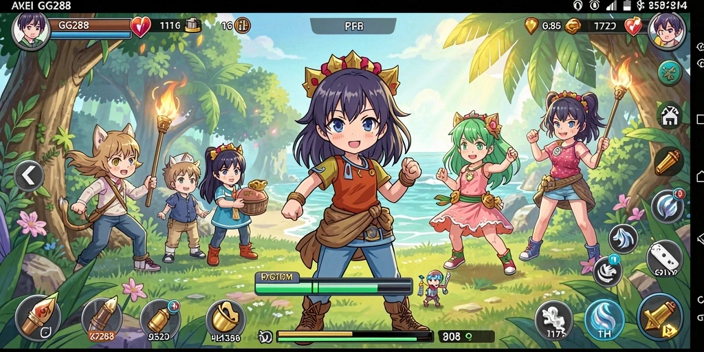 Gameplay seru dalam dunia Anime yang memukau.