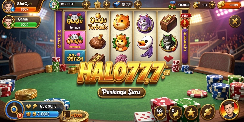 Tampilan screenshot gameplay QiuQiu yang seru di HALO777.