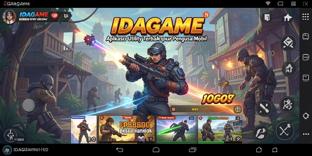 Tangkapan layar utama IDAGAME menunjukkan fitur pengingat pemeliharaan kendaraan.