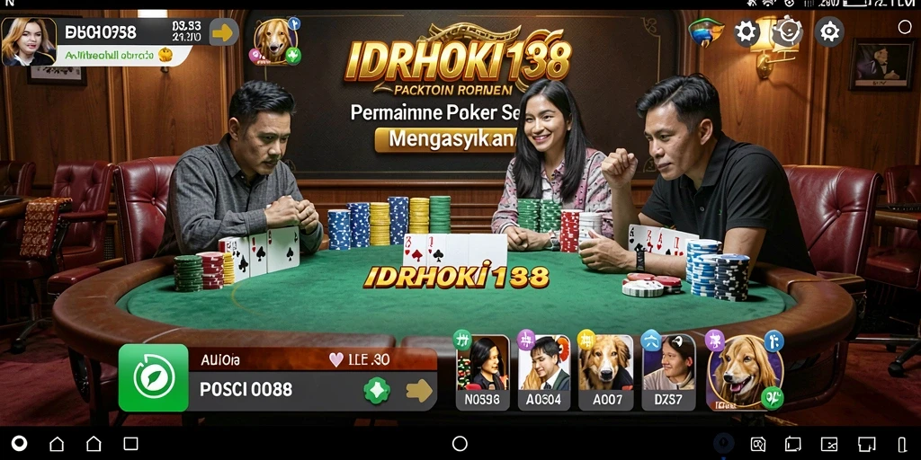 Gameplay Poker yang mendebarkan di IDRHOKI138.