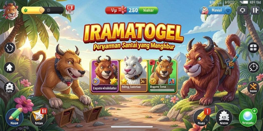 Tampilan gameplay seru dan penuh warna dari IRAMATOGEL.