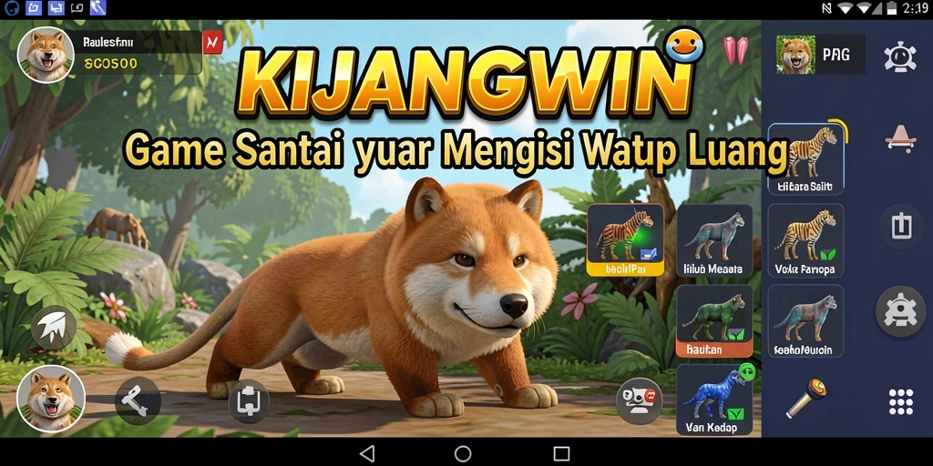 Tampilan gameplay KIJANGWIN yang menarik dan penuh warna.