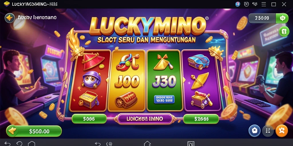 Tampilan gameplay LUCKYMINO dengan fitur slot menarik.