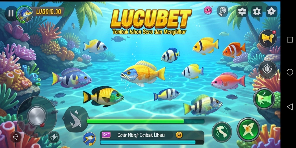 Gameplay menembak ikan yang seru dan menantang di LUCUBET.
