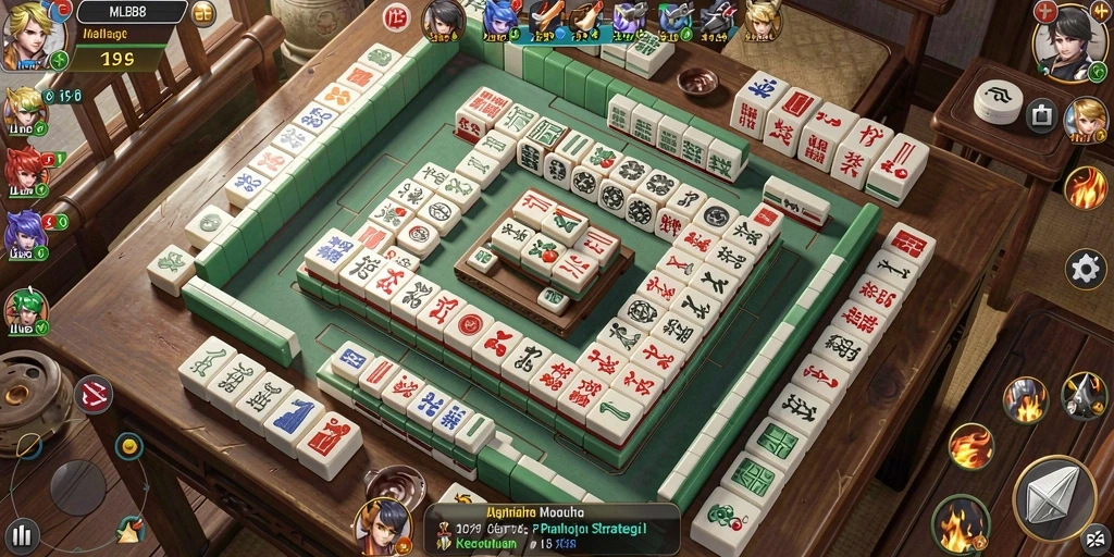 Tampilan gameplay menarik dalam permainan Mahjong MLBB8.