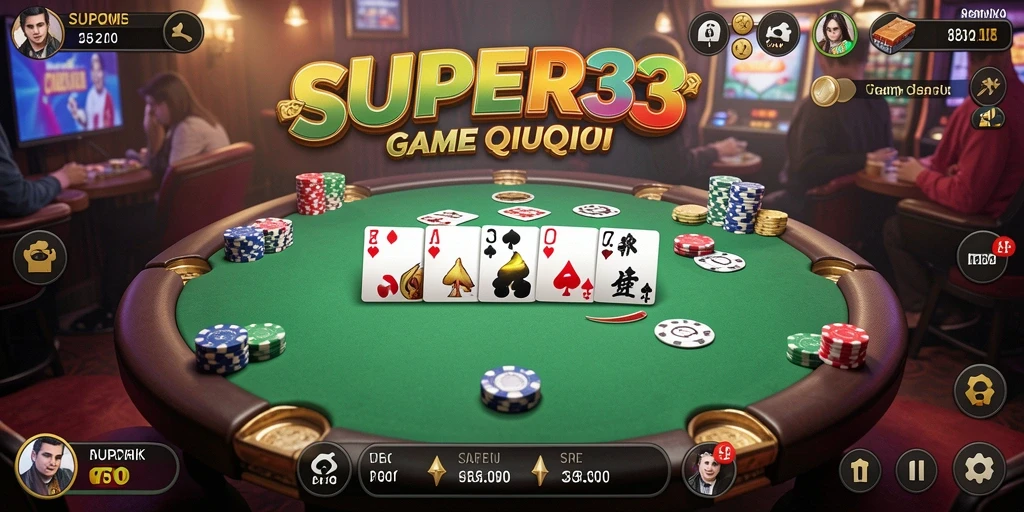 Tampilan gameplay seru dalam SUPER33 yang menunjukkan aksi QiuQiu.
