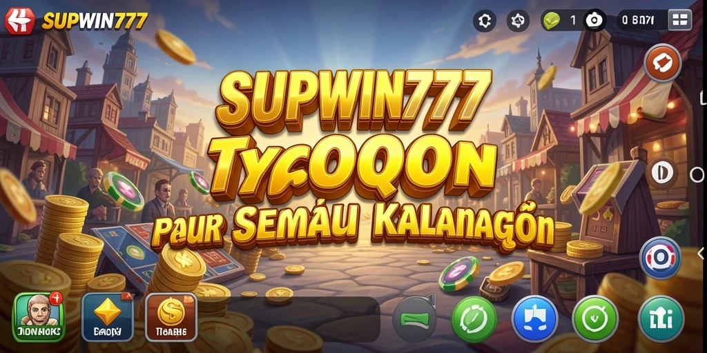 Screenshot gameplay SUPWIN777 menampilkan keseruan membangun bisnis Tycoon.