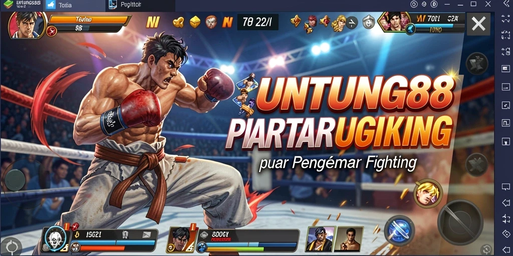 Screenshot utama UNTUNG88 menampilkan pertarungan seru dan karakter dengan animasi mendetail.